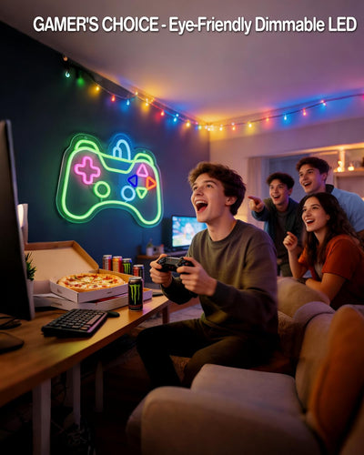Letrero neón LED gamer USB para sala o dormitorio