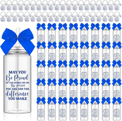 Juego de 40 vasos plásticos delgados con tapa y pajita