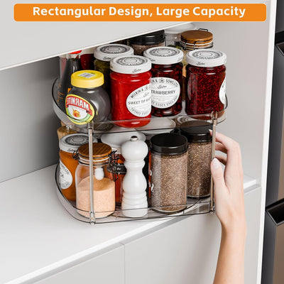 Organizador Lazy Susan Yieach cuadrado 12 x 10 pulgadas para armarios de cocina y almacenamiento