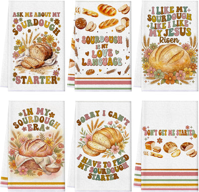 Toallas de cocina divertidas de masa madre Hahafelt para hornear y regalar