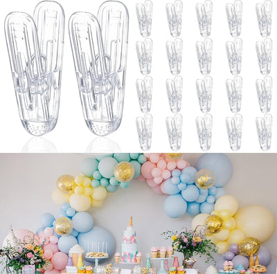 20 Clips Arco Globos Resistentes 2.4pulg Soporte Telón