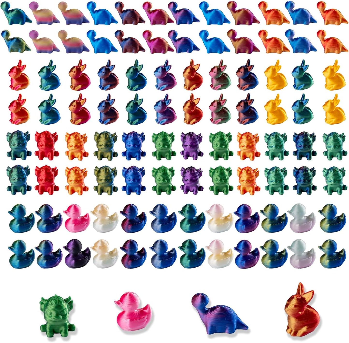 100 Pzas Mini Estatuas Animales 3D Jardín Bonsái Decoración