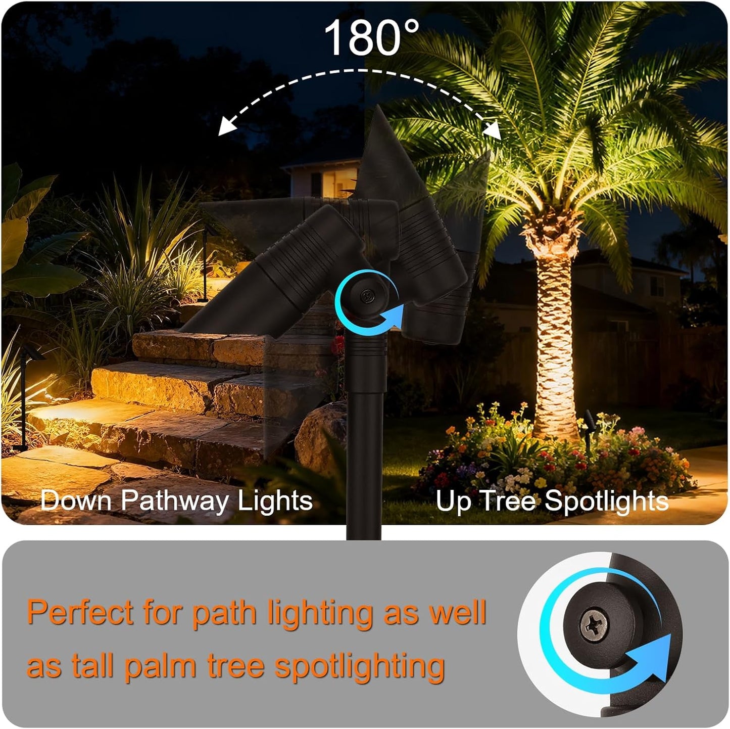 Mini focos LED 5W 12V para paisaje poste 16pulg