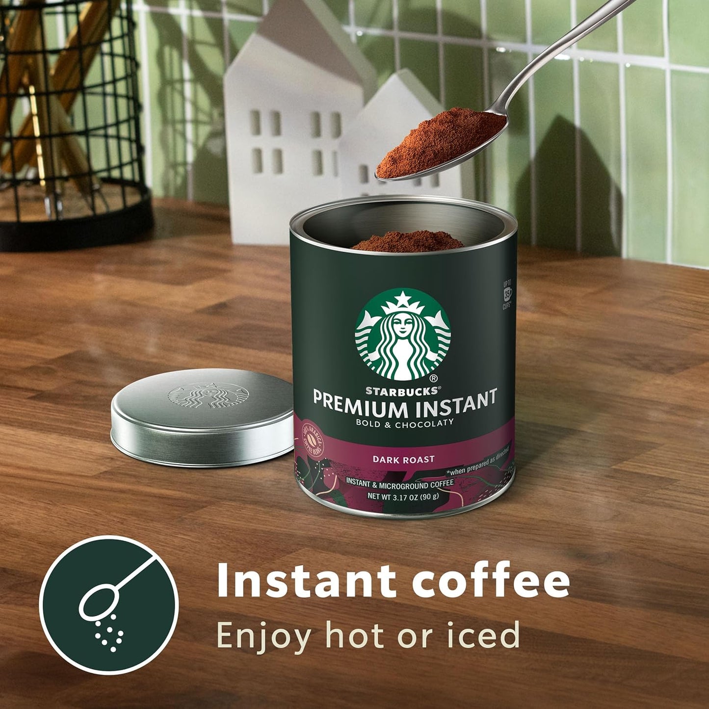 Café instantáneo Starbucks tostado oscuro 3.17oz set 2