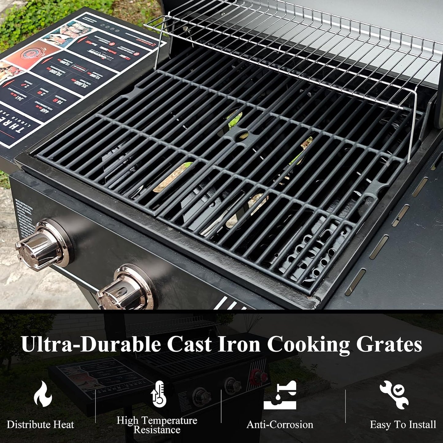 Rejillas parrilla gas Dyna Glo 15.5x21pulg