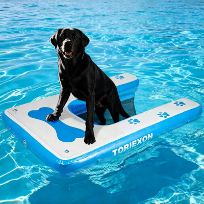 Rampa inflable para perros 48x32pulg antideslizante 200lb piscina