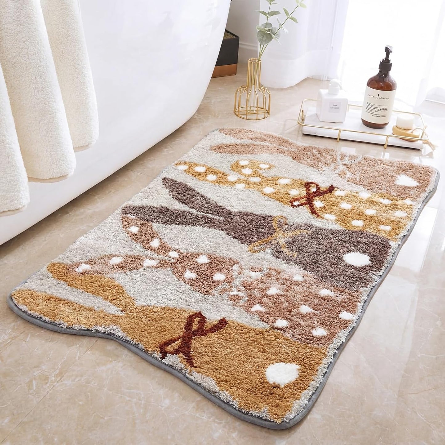 Alfombra baño Pascua 35.4x22.4pulg suave antideslizante