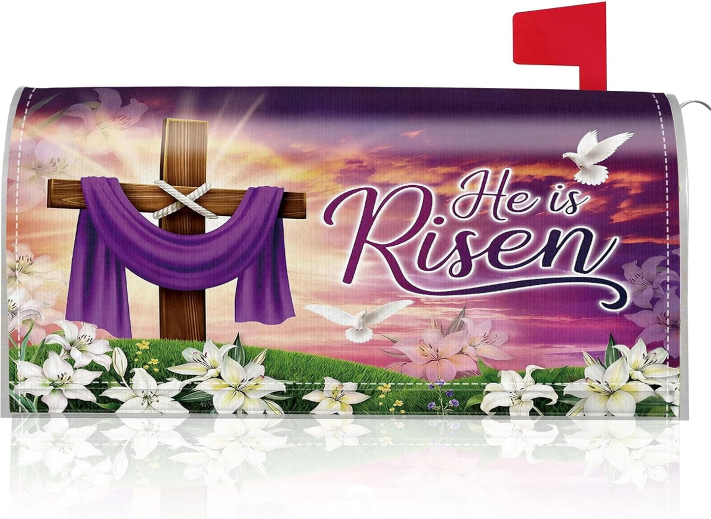 Fundas magnéticas buzón Pascua texto "Christian He is Risen"
