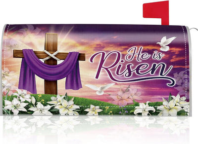 Fundas magnéticas buzón Pascua texto "Christian He is Risen"