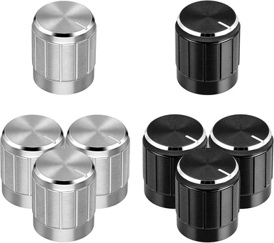 8 Pomos Lámpara Pie Atenuador Giratorio Negro Plateado