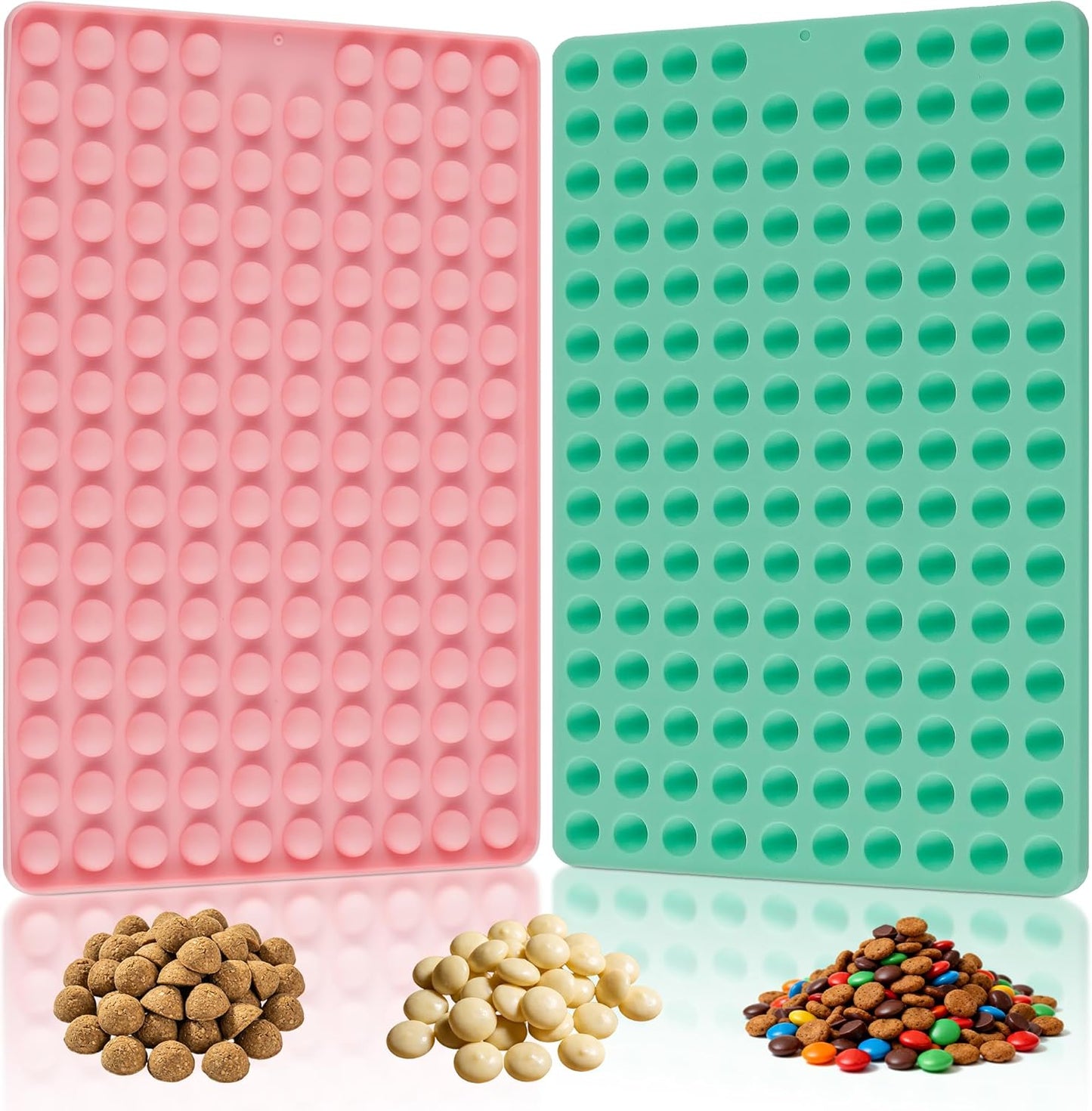 Molde de silicona redondo para golosinas para perros con 148 cavidades