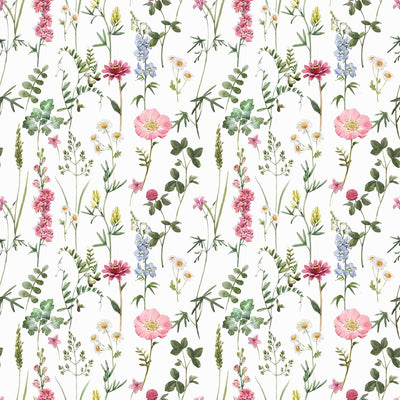 Papel tapiz vintage flores dormitorio niña 17.7x118pulg
