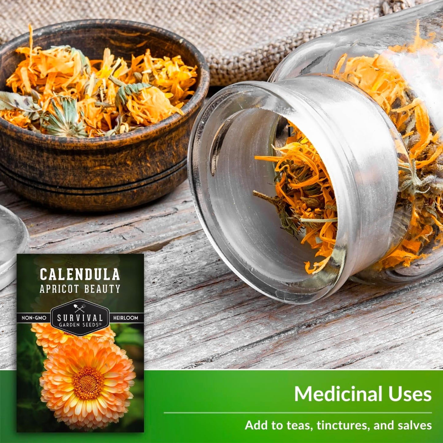 Semillas caléndula para plantar flores comestibles paquete