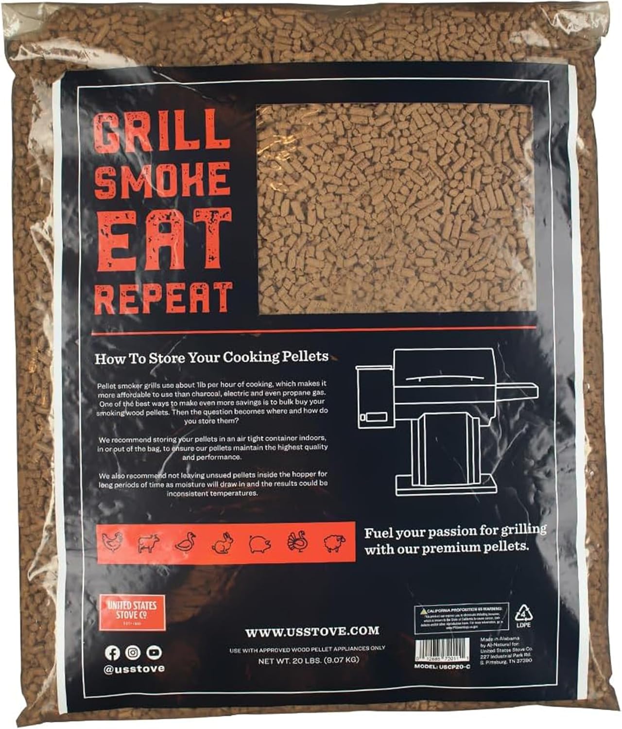 Bolsa pellets cocina 20lb