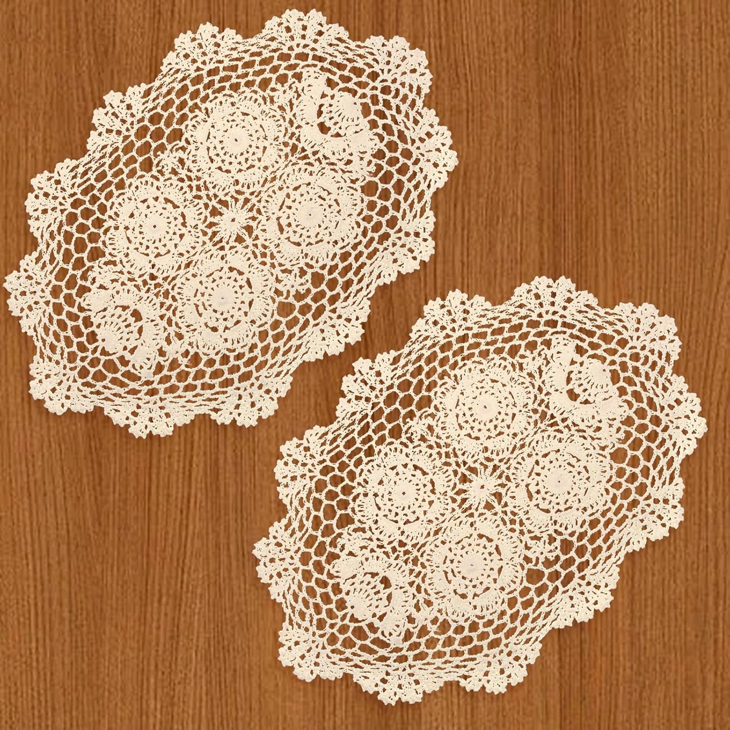 2 Pzas Fundas de Mesa Vintage Beige 12x17pulg