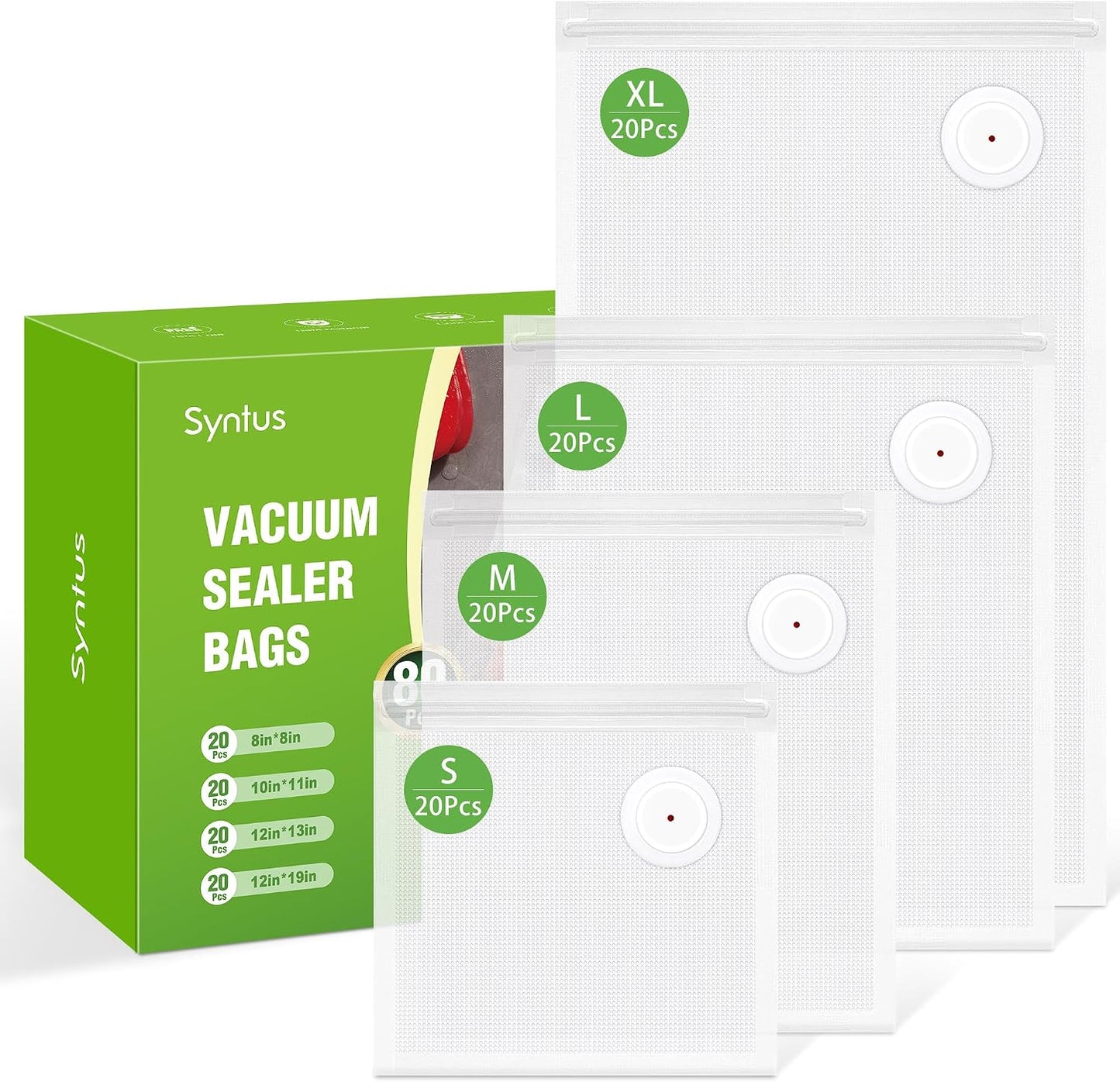 80 Bolsas Selladoras Al Vacío Reutilizables Sin BPA