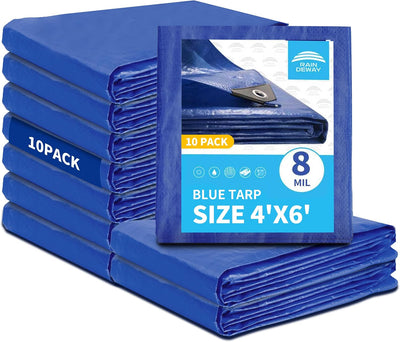 Lonas 4x6ft 10 pzas 8mil UV resistente impermeable con ojales