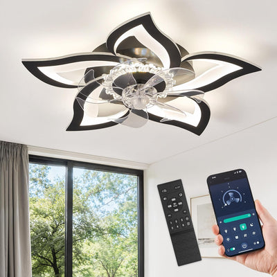 Ventilador techo LED regulable 27pulg perfil bajo dormitorio
