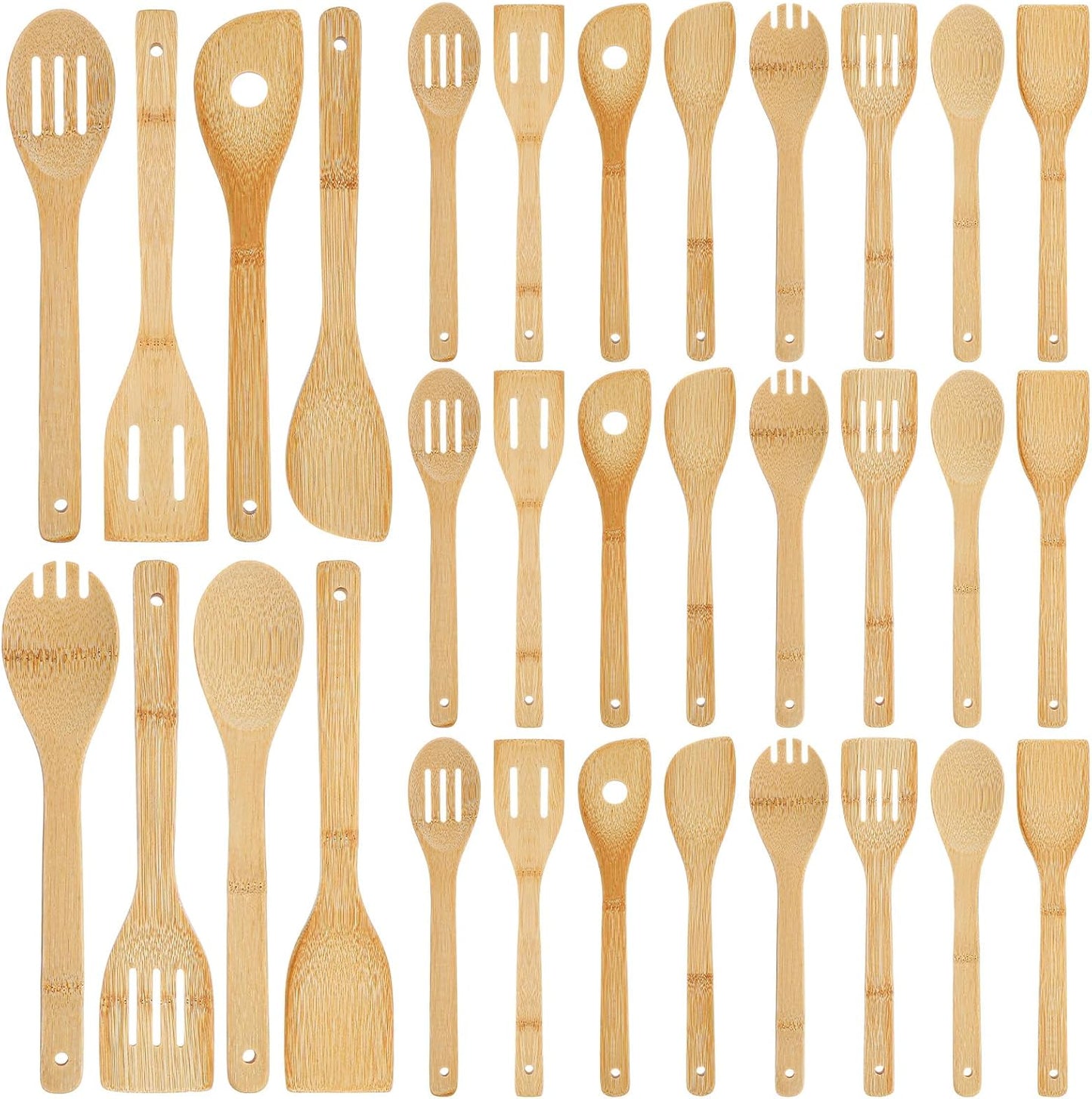 Set 32 Utensilios Bambú Antiadherente para Wok