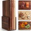 Set 3 Tablas Cortar Madera Acacia Sapele Caucho Grabadas Libro