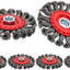6 Cepillos Alambre Acero Carbono Eje Roscado 5/8pulg