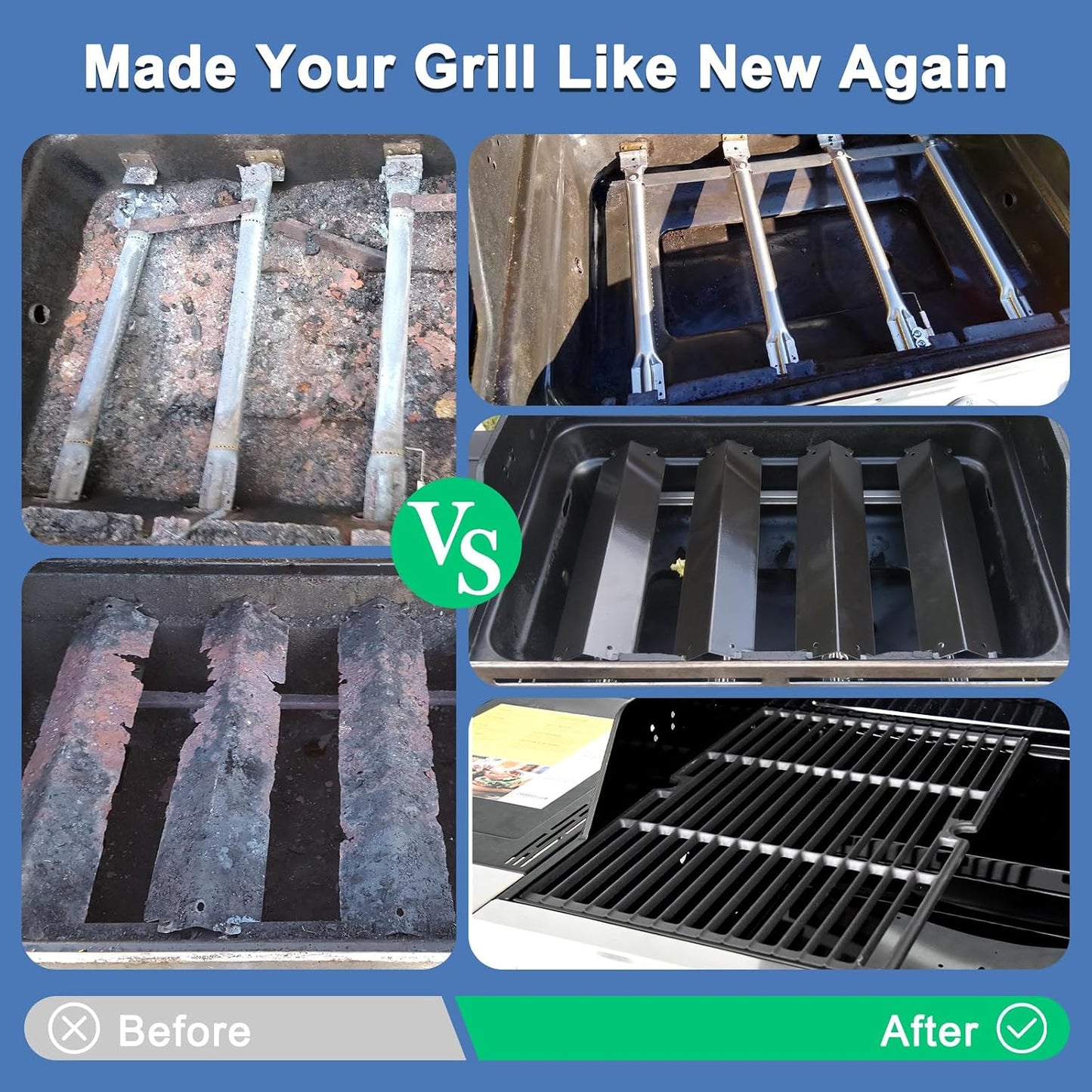 Repuestos para parrilla Charbroil rejillas quemadores
