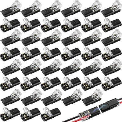 60 Conectores Rapidos Cable Negro 18-22 AWG