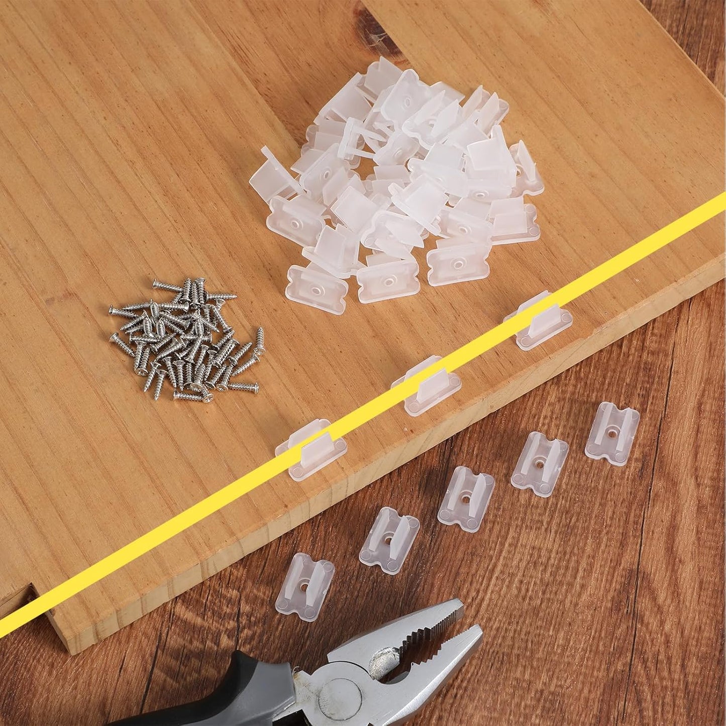 50 Clips Montaje Tiras LED Impermeable Silicona 0.197-0.236pulg