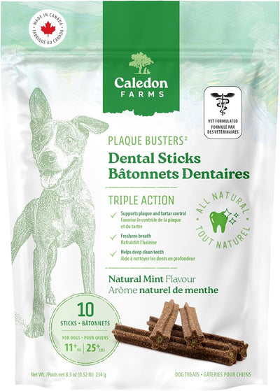 Palitos dentales triple acción sabor menta 8.3oz para perros