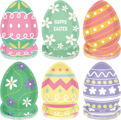 Platos papel huevo Pascua 5.43x7.48pulg 6 diseños