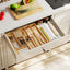Organiz. utensilios acero inox expandible cocina