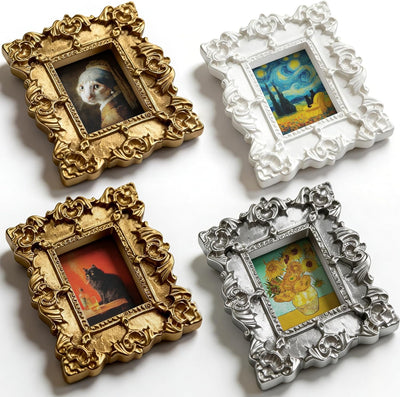 Mini imanes artísticos para refrigerador Van Gogh estilo barroco
