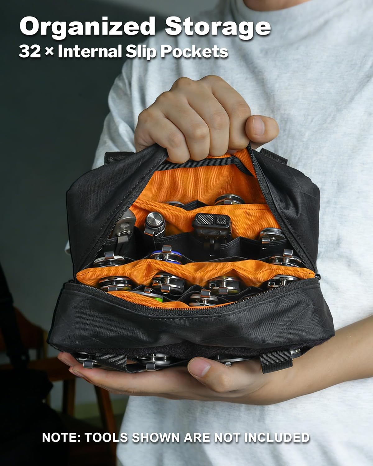Vitrina cuchillos 40 ranuras soporte plegable con bolsa transporte