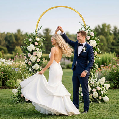 Soporte arco boda 8ft reforzado dorado para fiestas