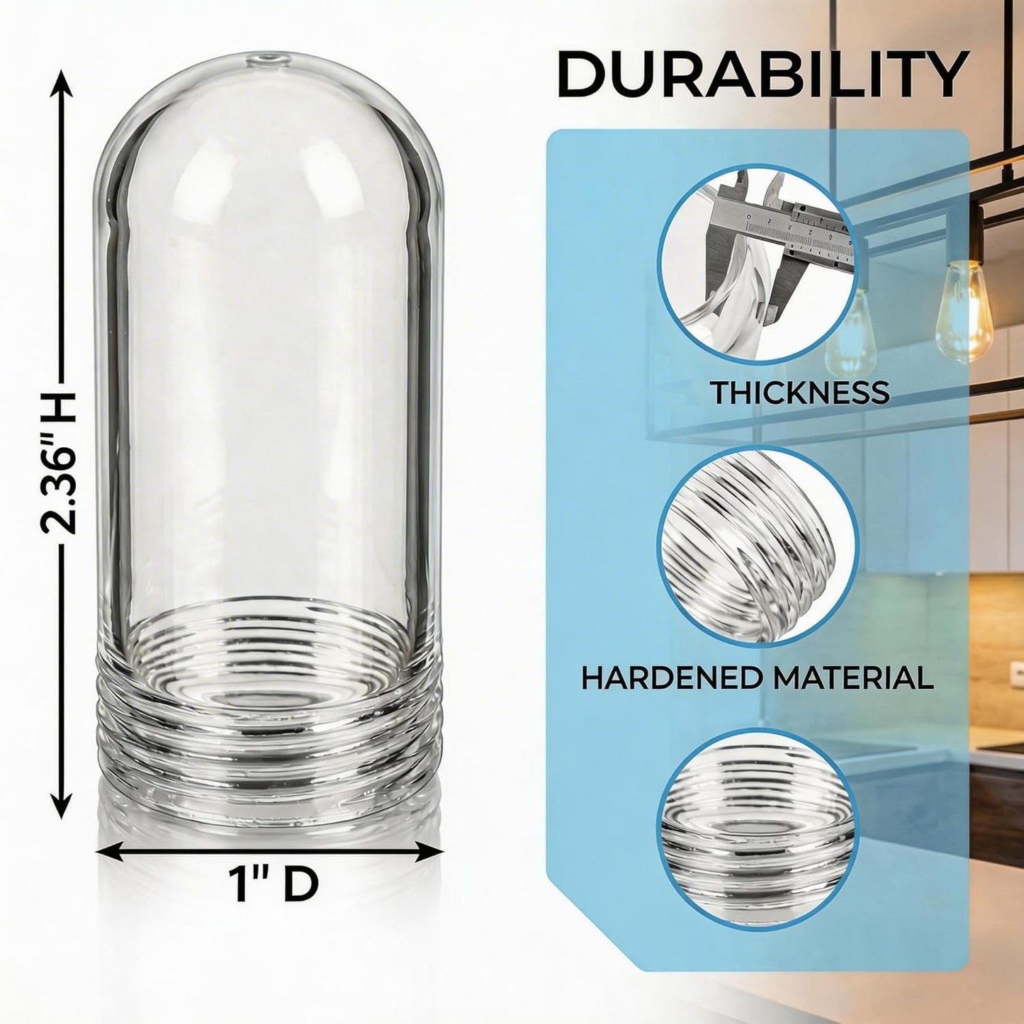 Cubierta Vidrio Tubular G9 Transparente