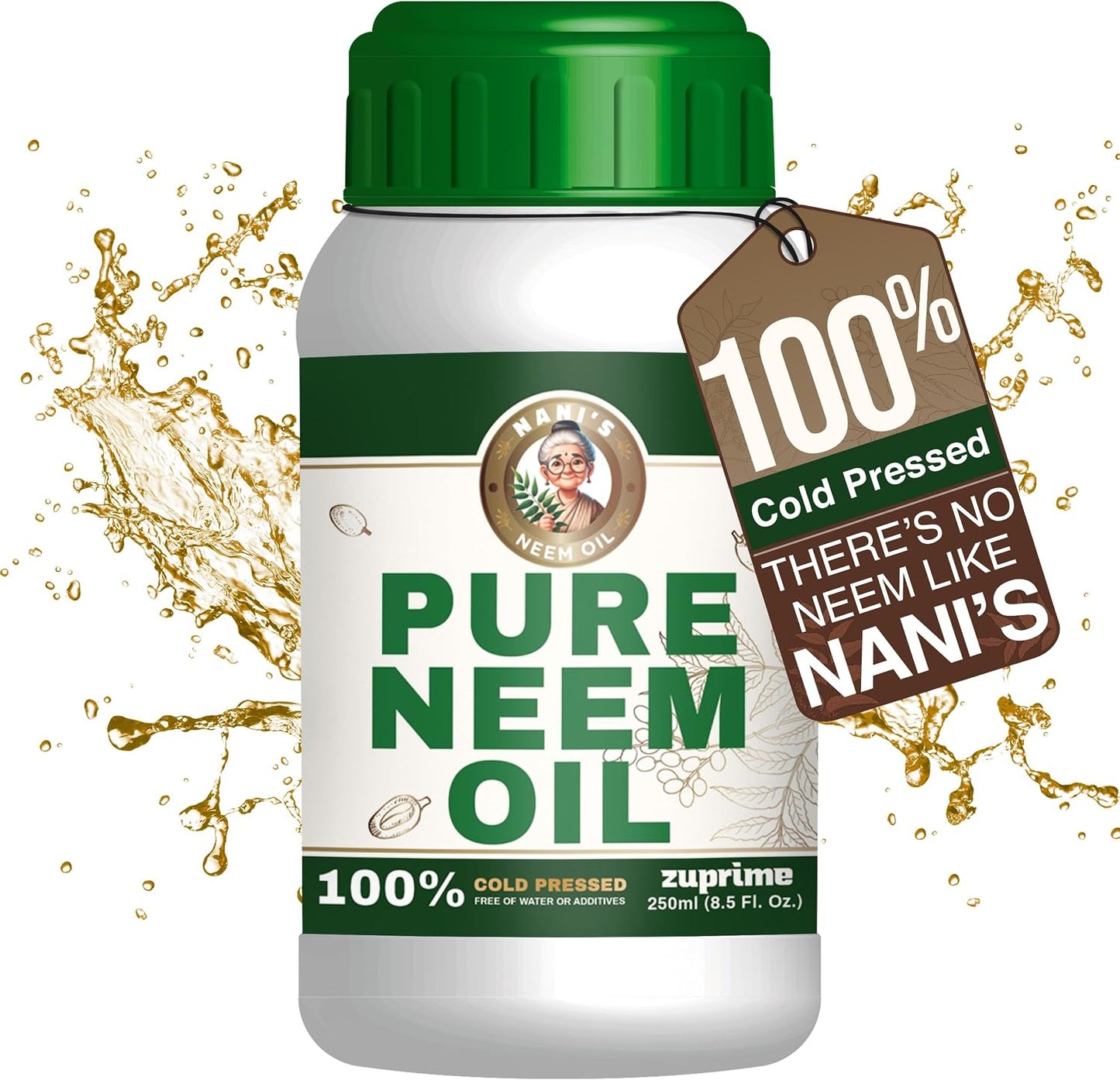 Aceite Neem Puro Nani's para Plantas Orgánico Exterior e Interior