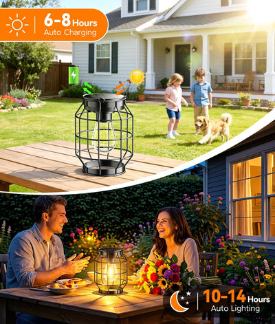 4 Pzas Lámpara Solar Metal Exterior Decorativa para Jardín