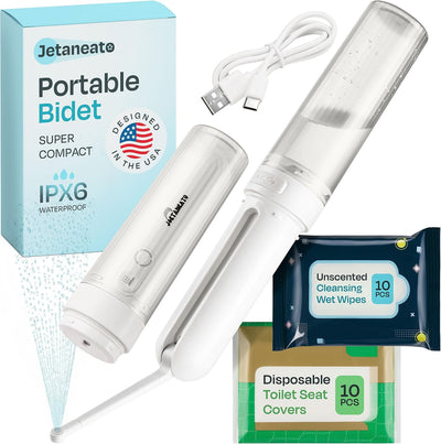 Bidé viaje eléctrico recargable 3 modos IPX6 blanco