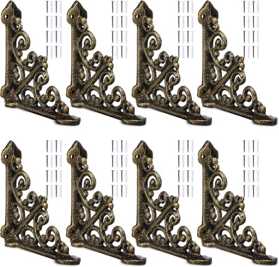 8 Soportes Hierro Fundido Estilo Victoriano 3 7/8pulg