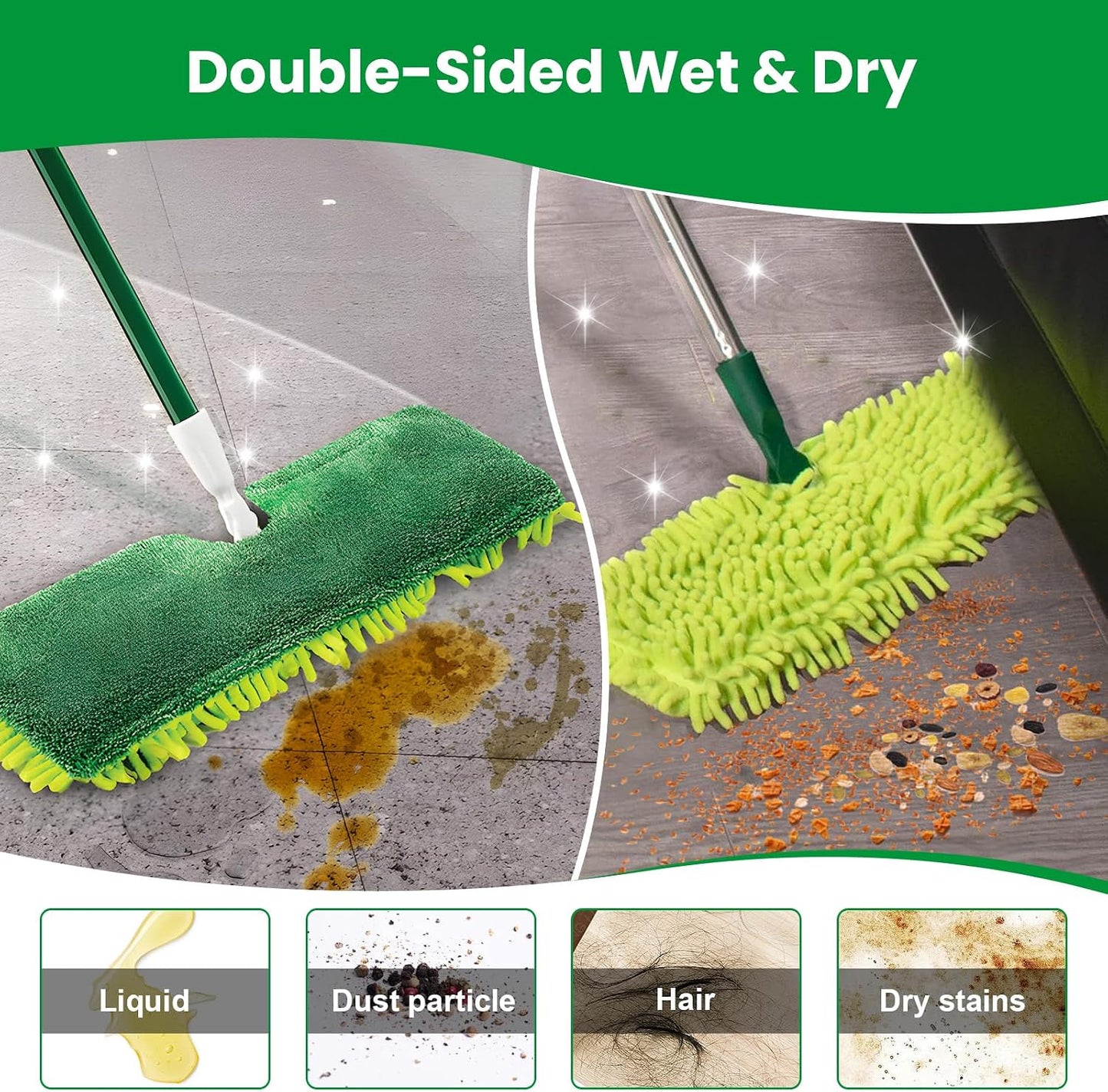 3 Pzas Cabezales Microfibra 18pulg Libman para Mopa Pisos