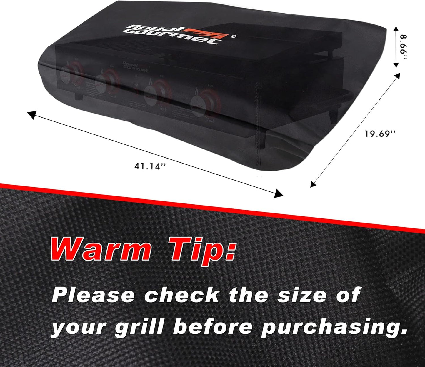 Cubierta parrilla mesa 40pulg resistente UV y agua