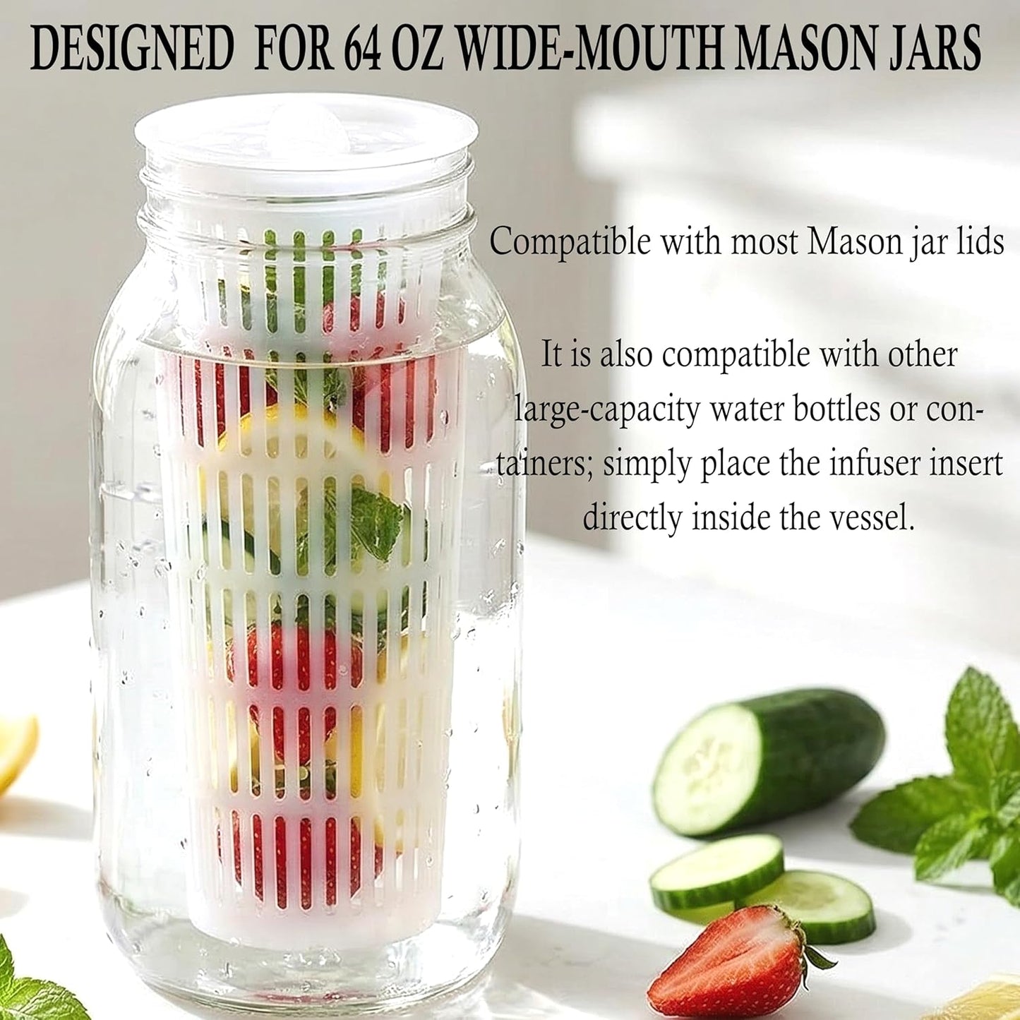 Cesta infusora de té para boca ancha jarra Mason filtro de agua grado alimenticio