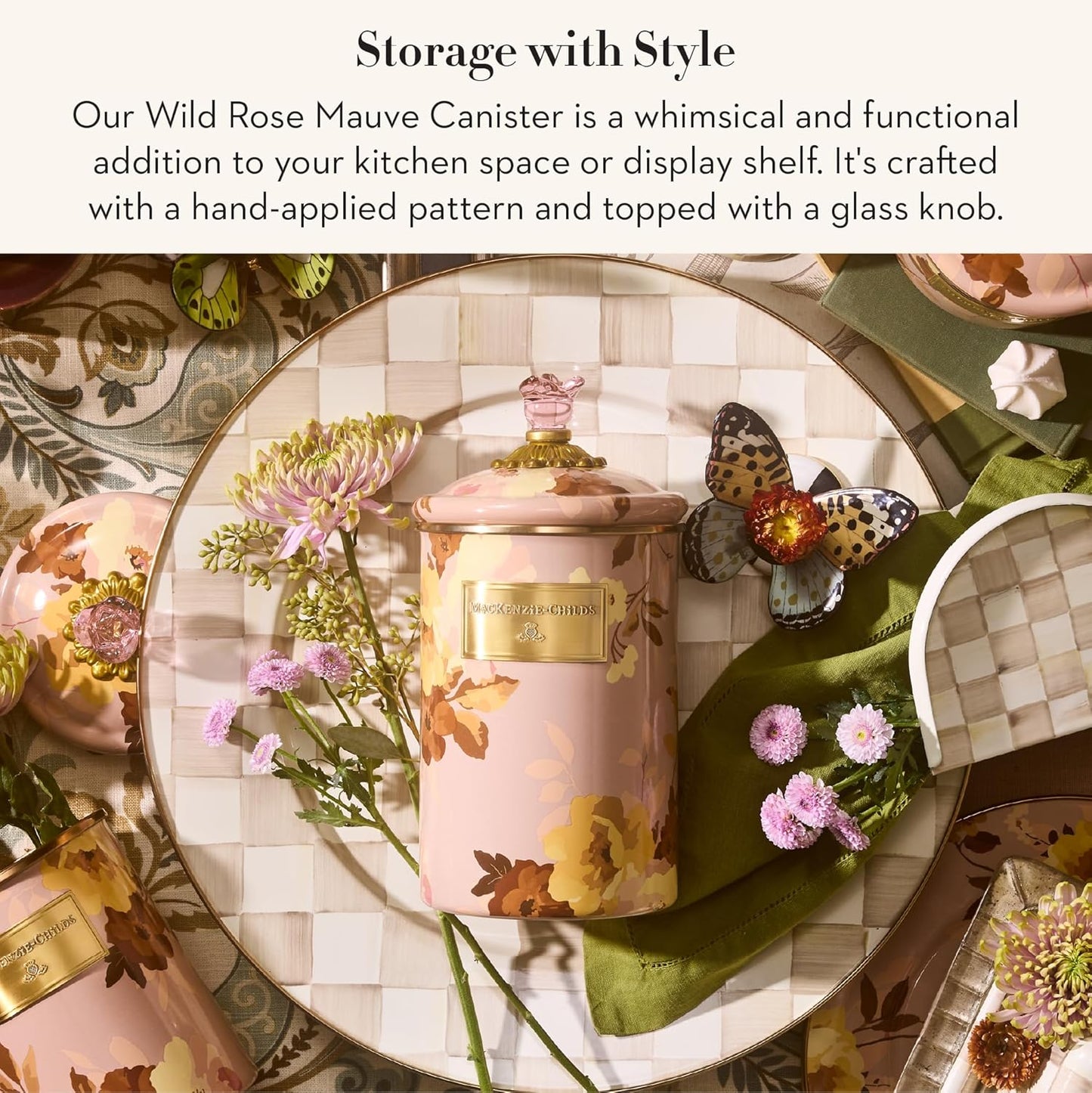 Cajón Almacenamiento Cerámica 64oz Wild Rose Mauve