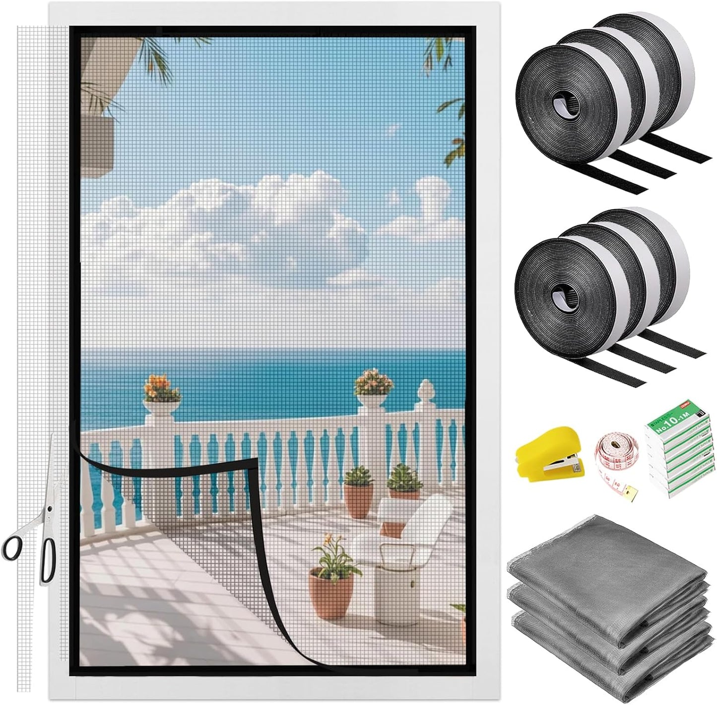 Pantalla ventana autoadhesiva 36x55pulg malla fibra