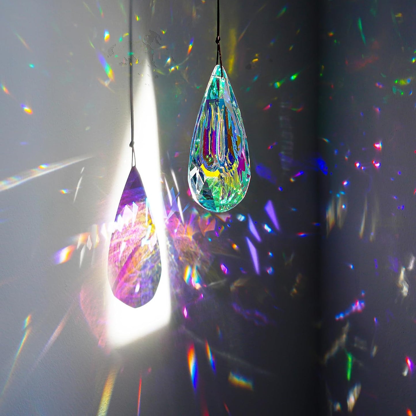 Atrapasoles cristal AB 120mm para ventana arcoíris navidad