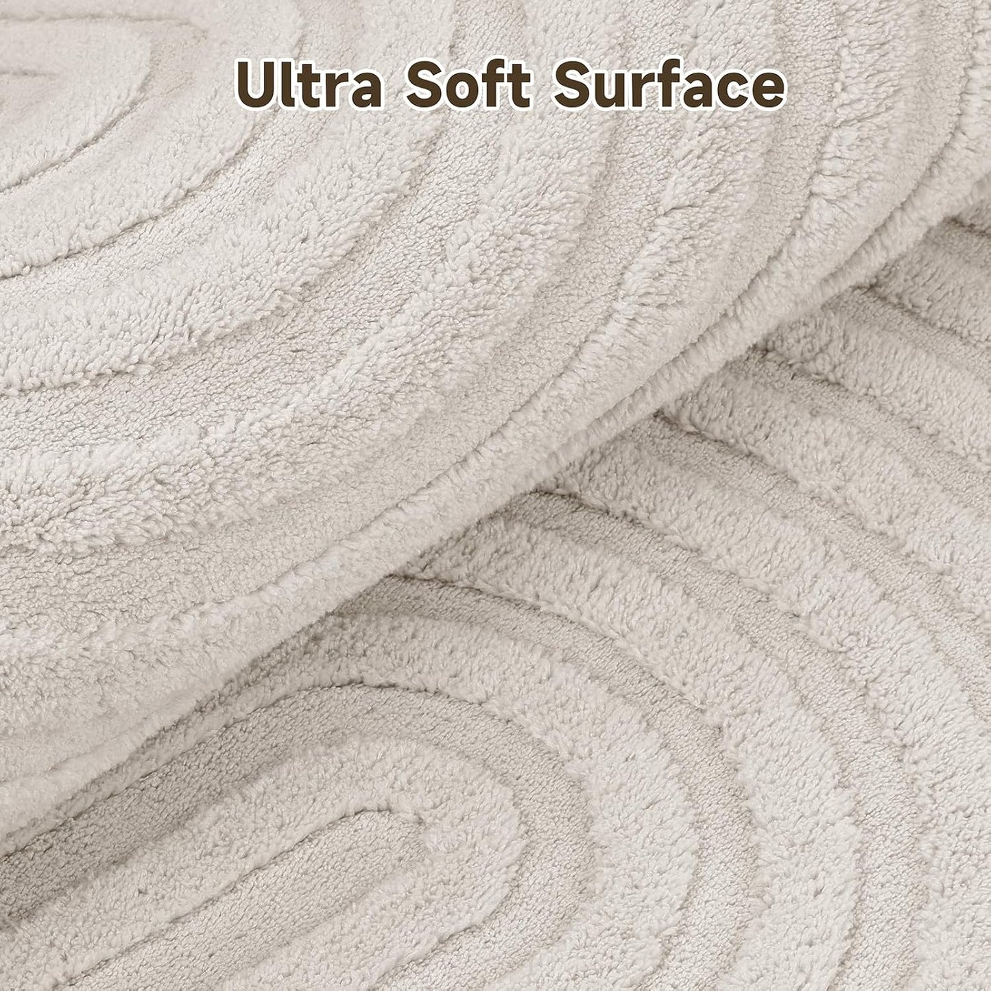 Alfombras lavables sala dormitorio beige antideslizante