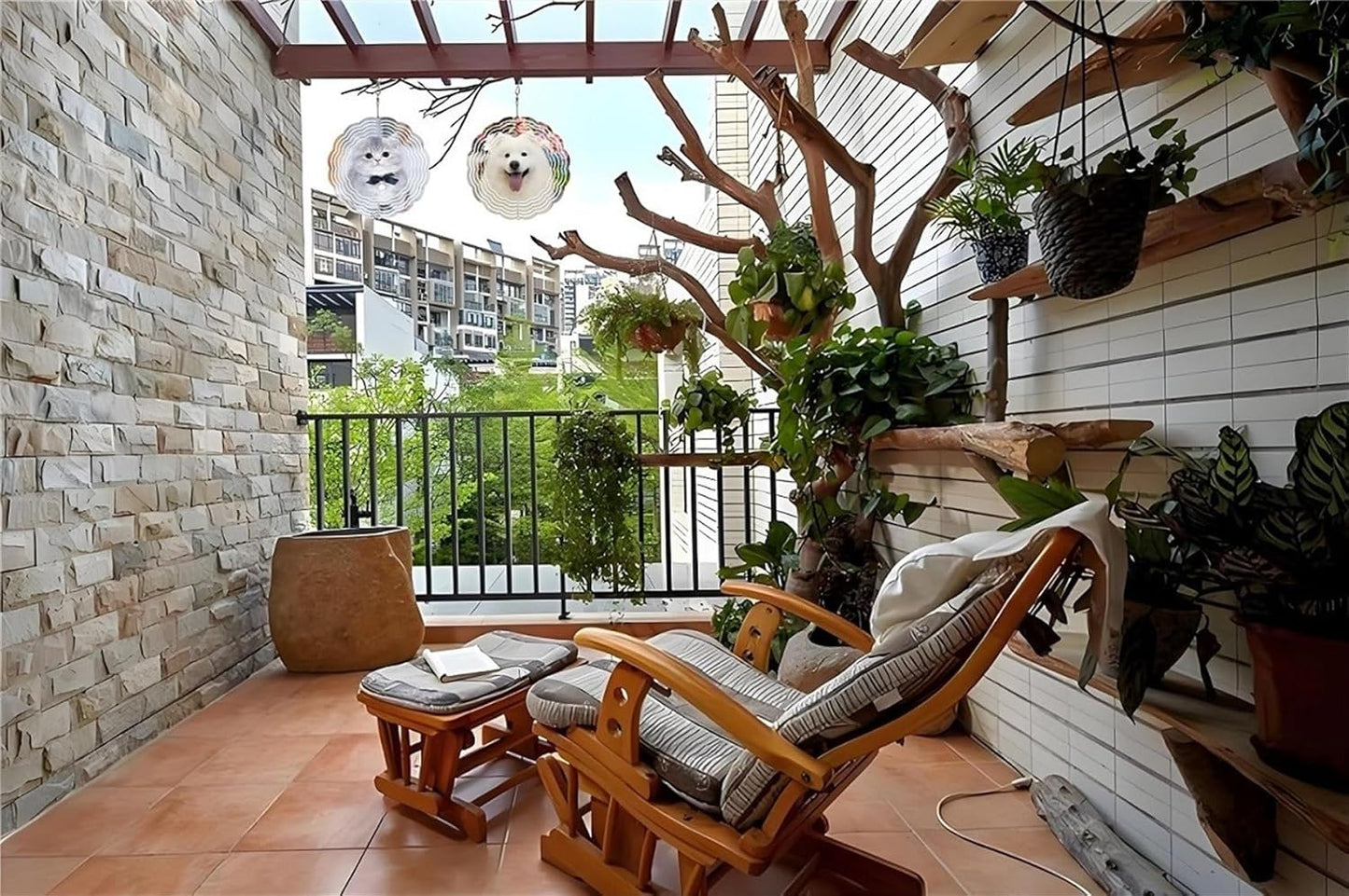 5 Pzas Hilanderos Viento Sublimación 8pulg Aluminio Blanco
