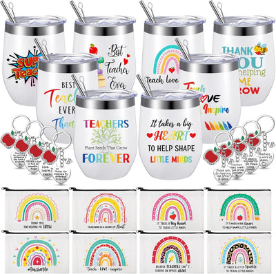 Set 24 Pzas Tumbler Vino 12oz Regalo Profesora