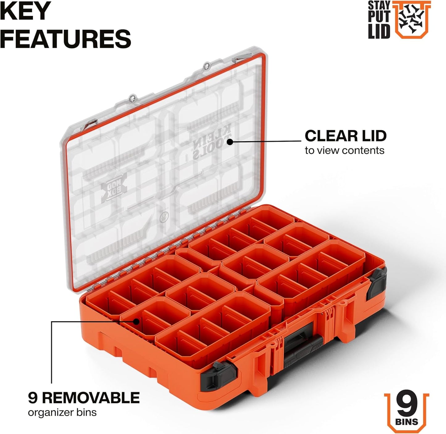Caja organizadora herramientas 20 compartimentos 9 contenedores