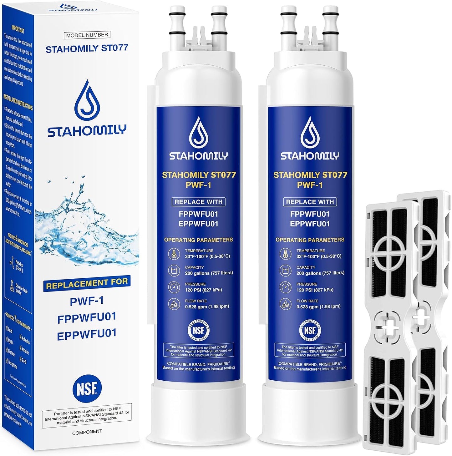 Filtro agua PurePour PWF-1 y PureAir AF-2 Frigidaire